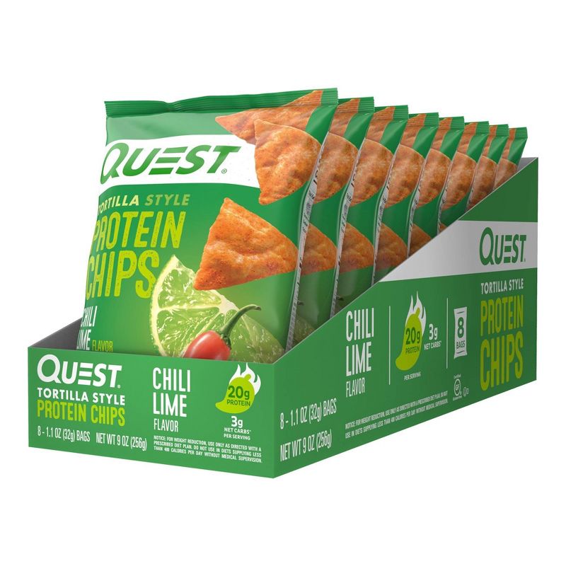 Quest Tortilla Chip Chili Lime - 8ct/1.1oz