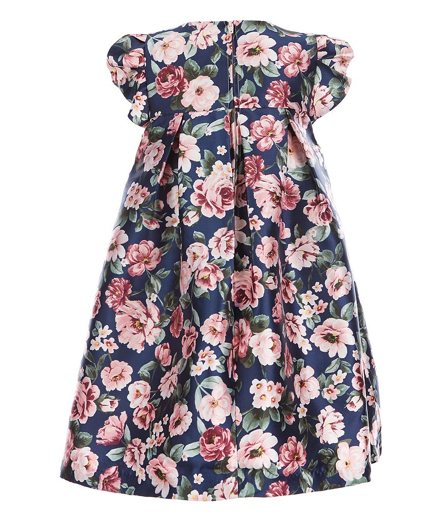 Bonnie Jean Little Girls 2T-4T Floral Mikado Trapeze Dress