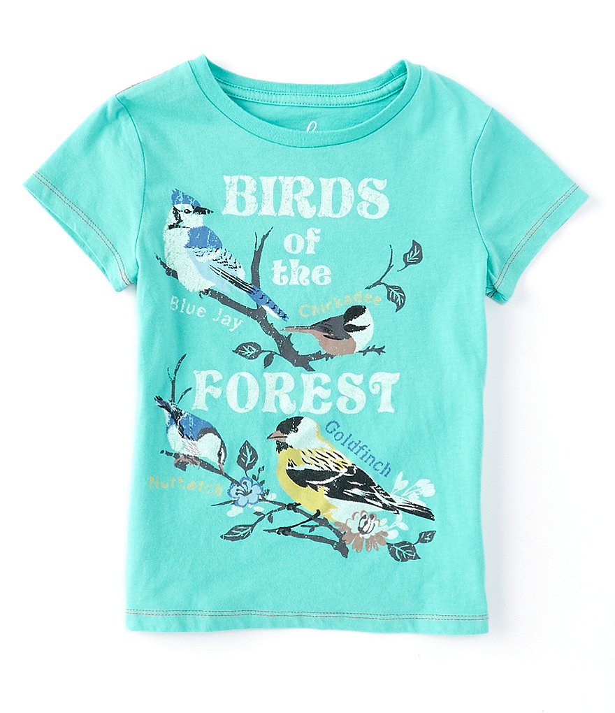 Peek X The Nature Conservancy Little/Big Girls 2T-12 Short-Sleeve Birds Graphic Tee