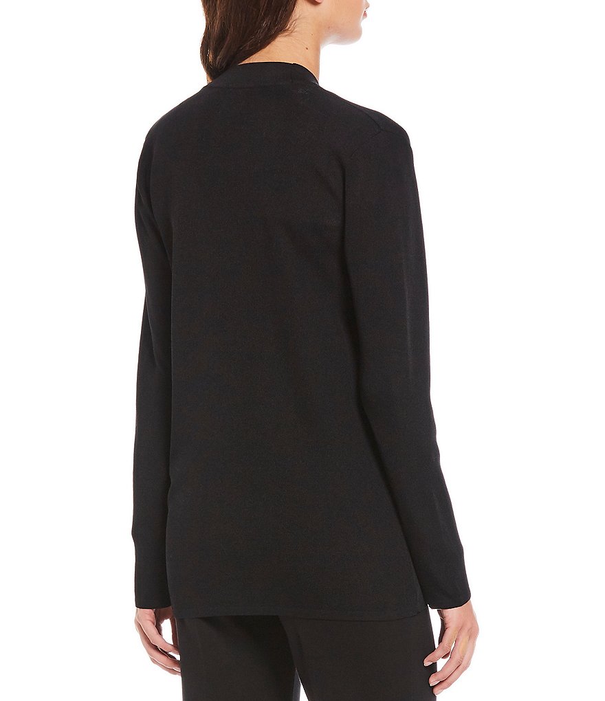 Alex Marie Rosa 3/4 Sleeve Button Front Round Neck Cardigan