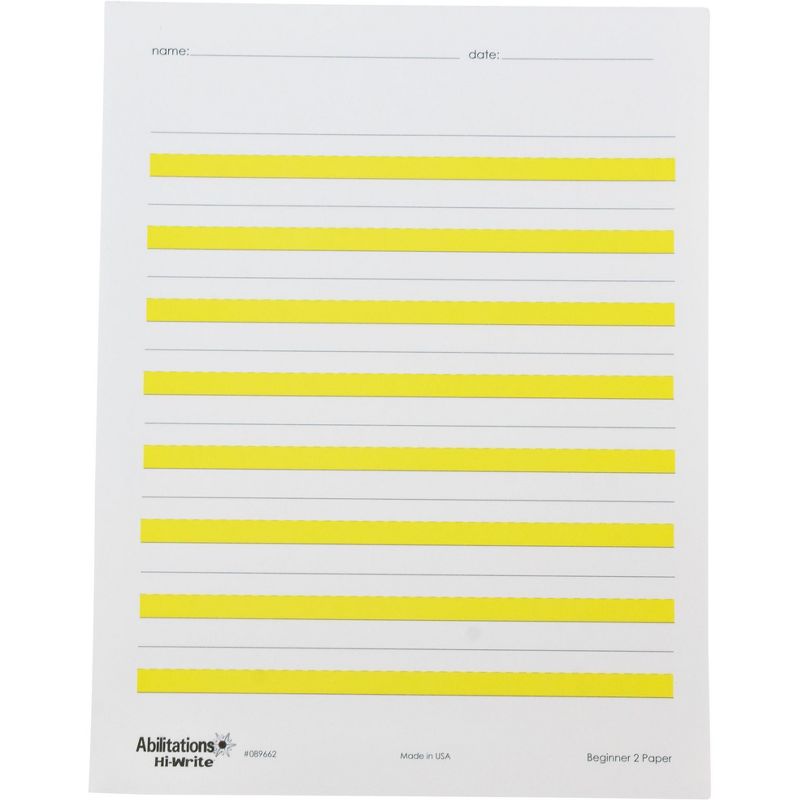 Abilitations Hi-Write Beginner Paper, Level 2, 100 Sheets