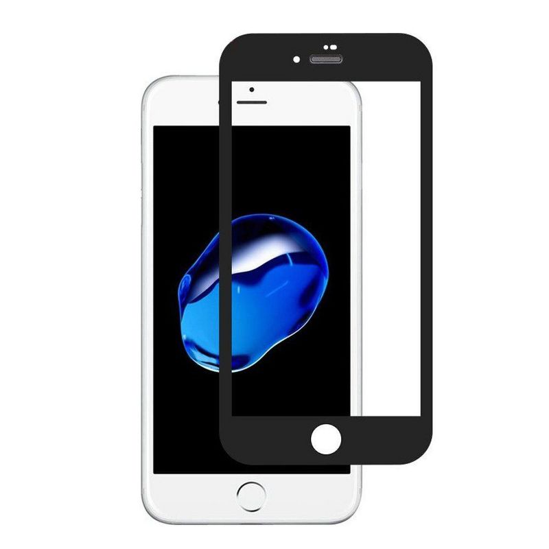 Valor Full Coverage Tempered Glass LCD Screen Protector Film Cover For Apple iPhone 7/8, Black