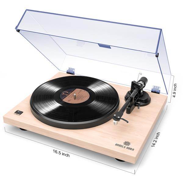Record Player Turntable with Built-in Phono Preamp and Belt Drive