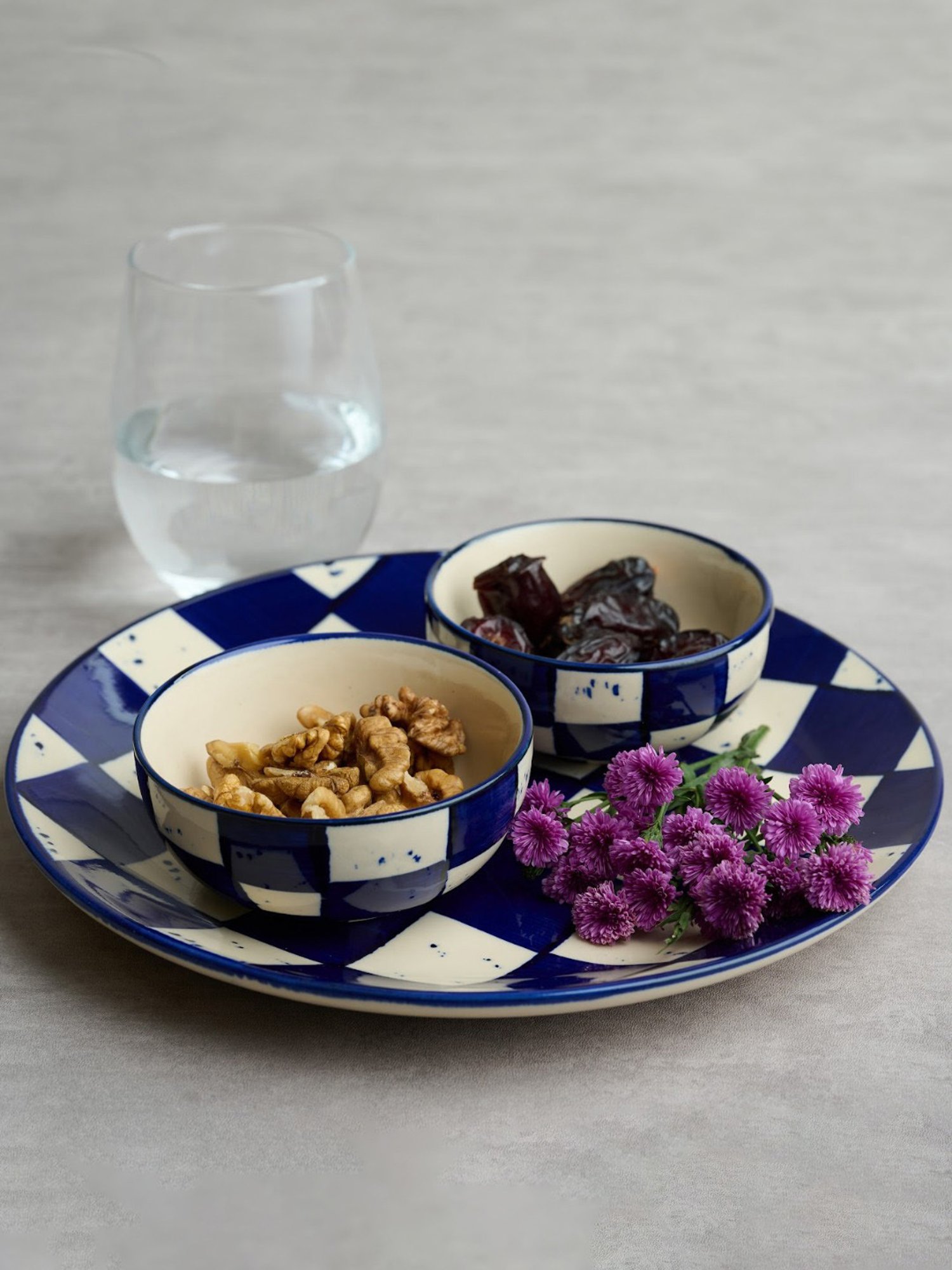 BlackCarrot Blue and White Ceramic Stoneware Dinner Set