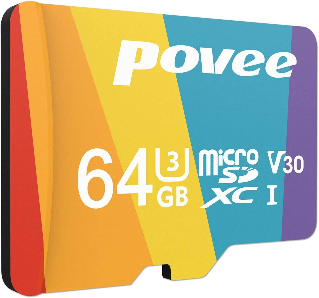 64GB Micro SD Card with Adapter,U3 A1 MicroSDXC Card 667X High Speed Up to 100MB/s UHS-I MicroSD UHS-1 Class 10 Memory Card for Android Smartphone Nintendo Galaxy Fire and Gopro