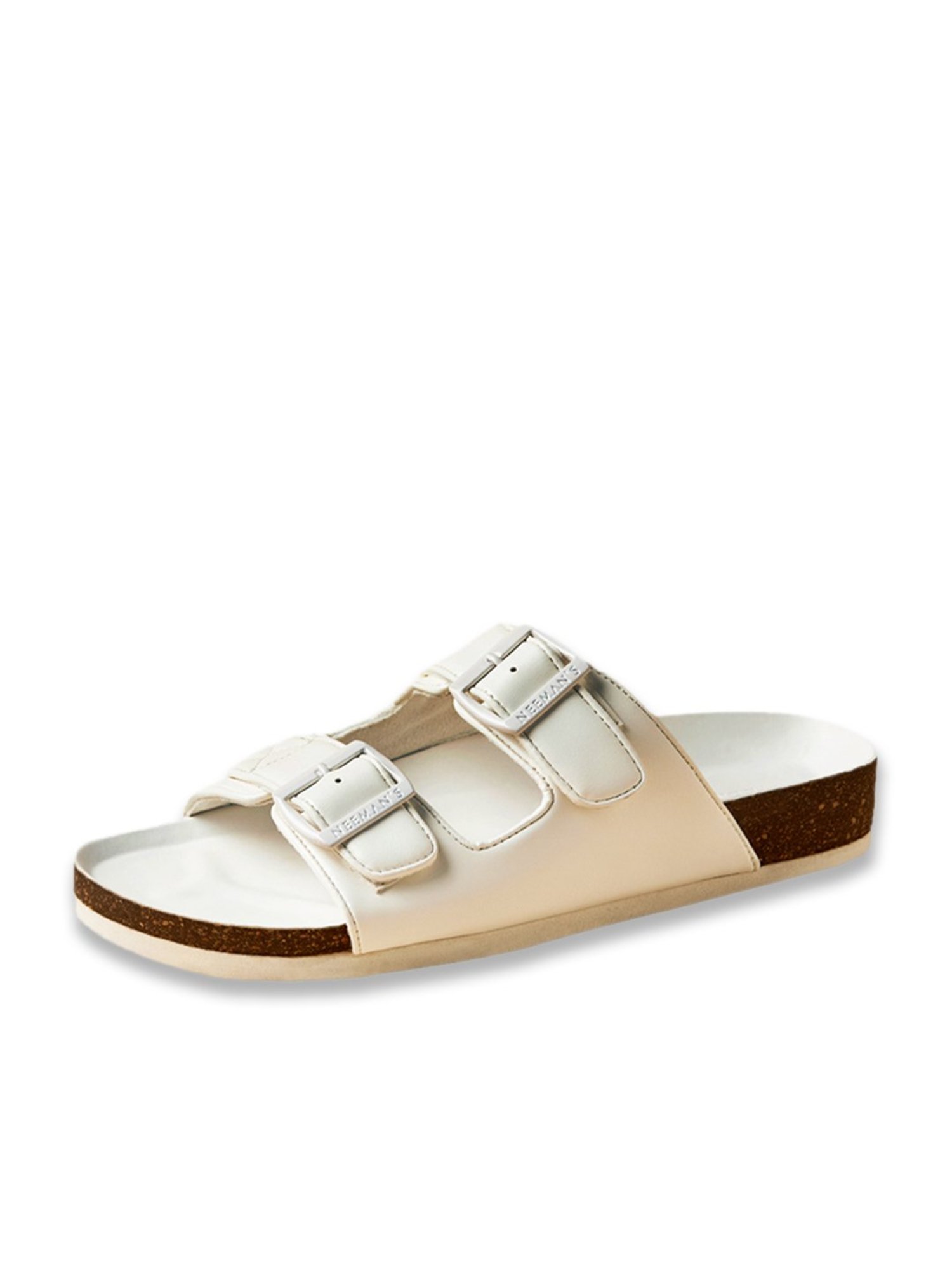 Neemans Men's Cork White Casual Sandals