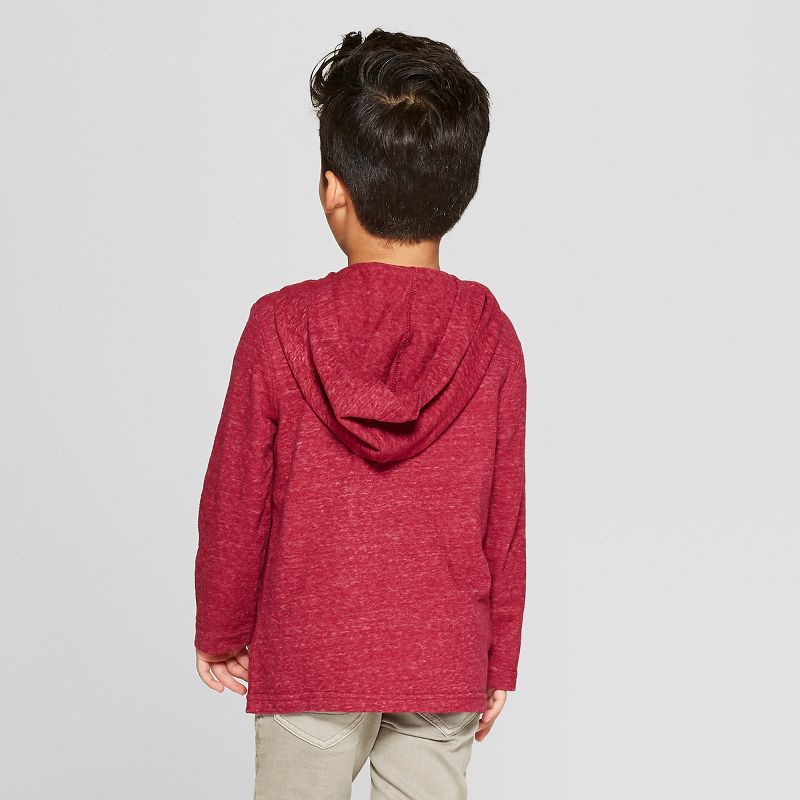 Toddler Boys' Shawl Hoodie Sweatshirt - Cat & Jack™ Red 12M
