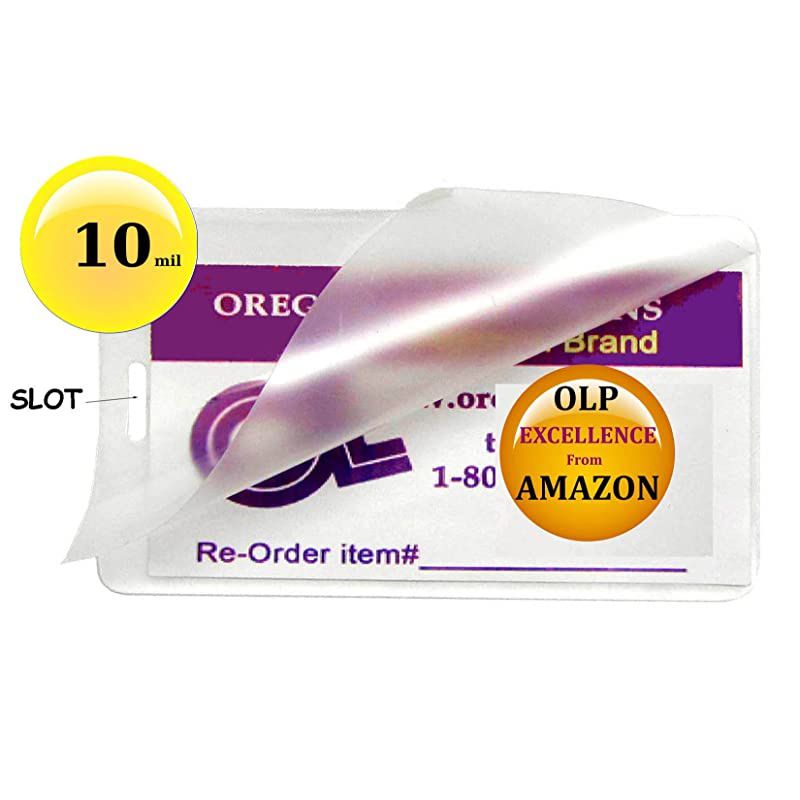Hot 10 Mil Luggage Tag Laminating Pouches With Slot Pack of 500 212 x 414 Clear