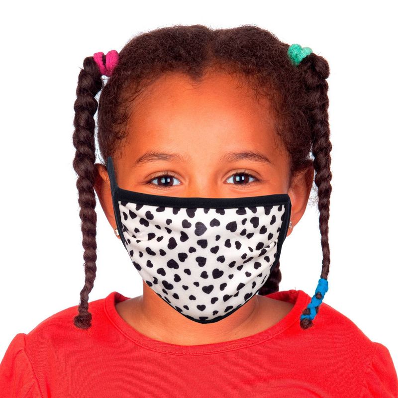 Bioworld Girls' 2pk Fashion Face Covering - Hearts/Animal