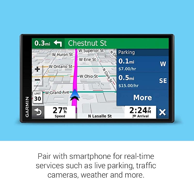DriveSmart 65, Built-In Voice-Controlled GPS Navigator with 6.95&rdquo; High-Res Display