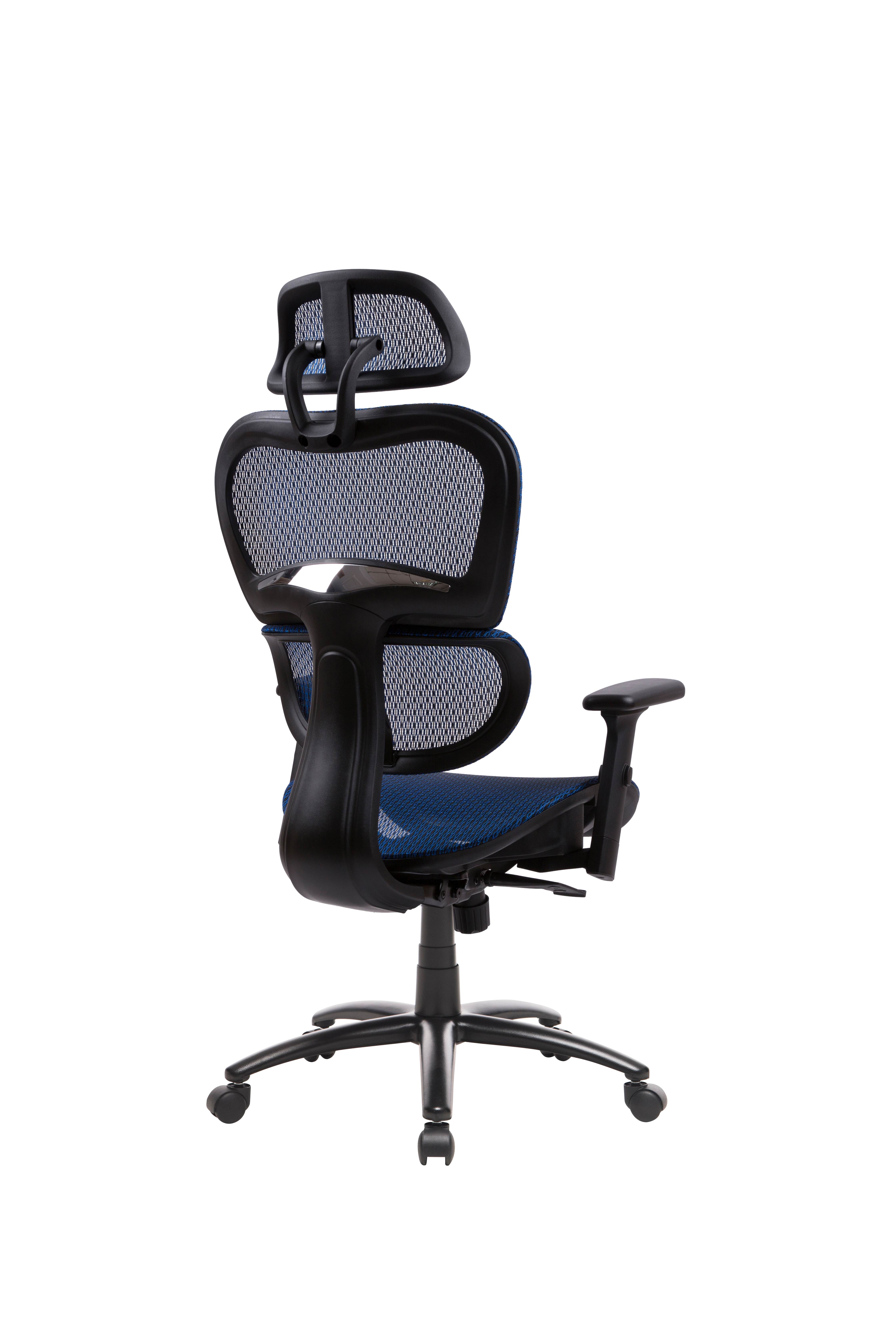 Ergonomic office chair mesh chair computer chair connected chair with adjustable headrest and armrests high back chair