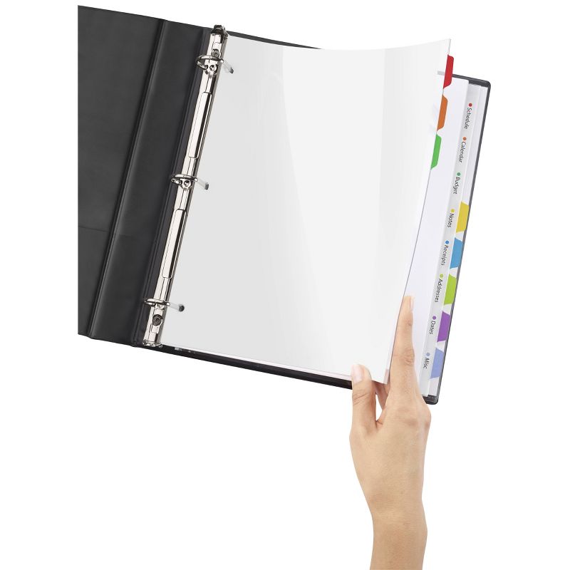 Avery 8ct Clear Easy View Durable Plastic Tab Divider Set