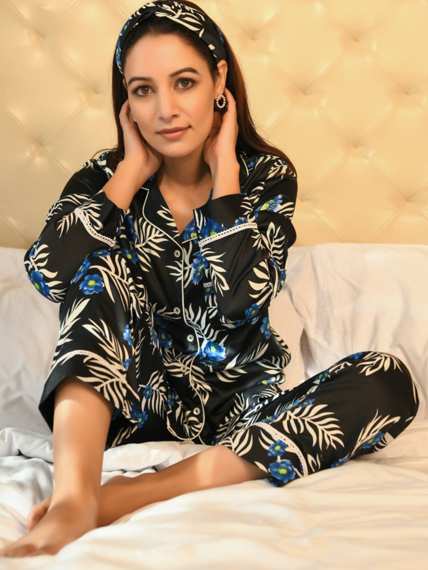 Dusk Attire Multicolor Tropical Night Pyjama Set