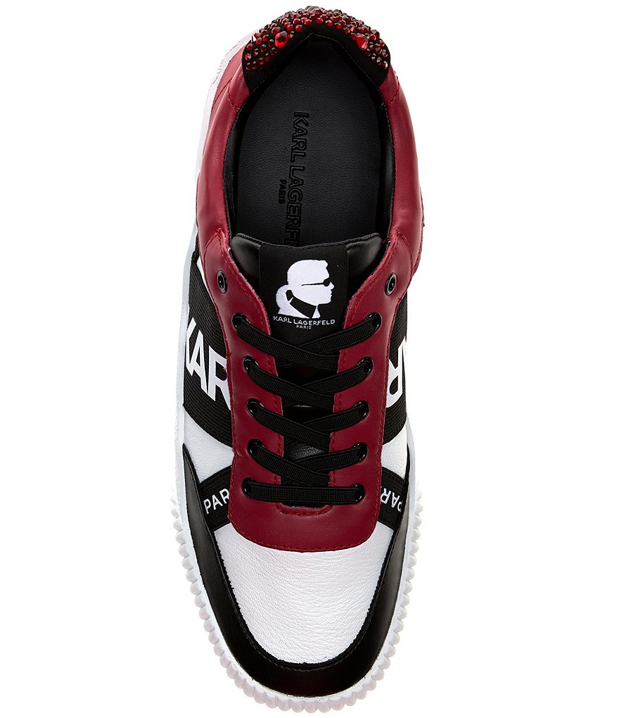 KARL LAGERFELD PARIS Jaylee Logo Printed Lace-Up Sneakers