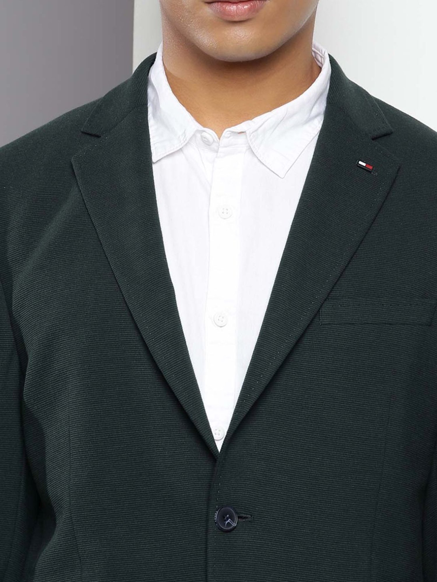 Louis Philippe Light Blue Regular Fit Blazer