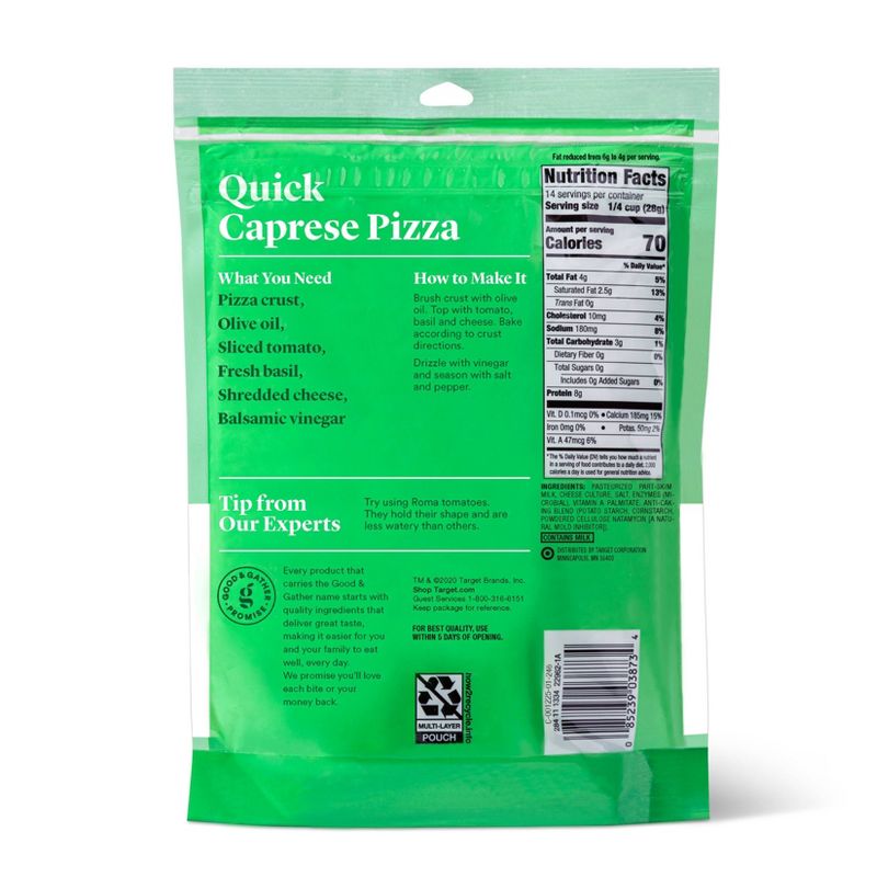 Shredded Reduced Fat Mozzarella Cheese - 14oz - Good & Gather™