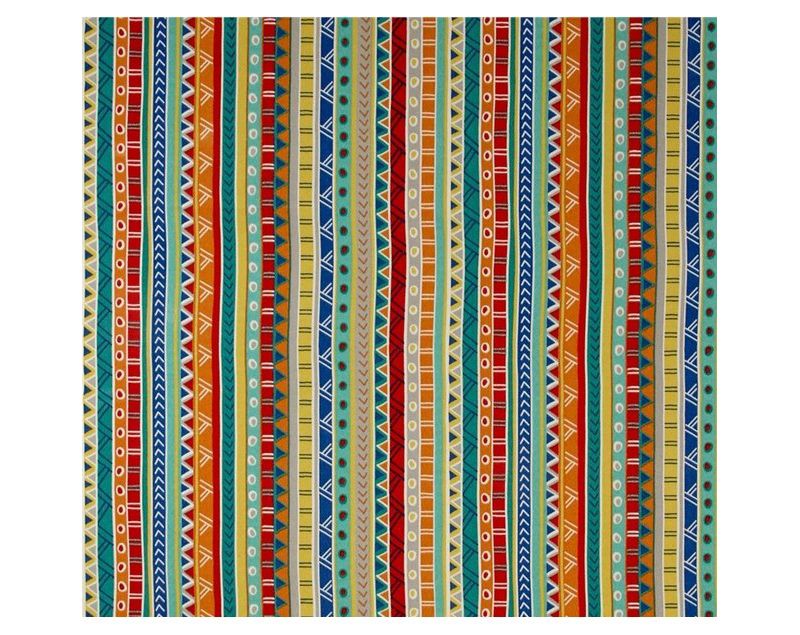 Outdoor Bean Filled Pouf/Ottoman In Bramlett stripe Carotene - Jordan Manufacturing