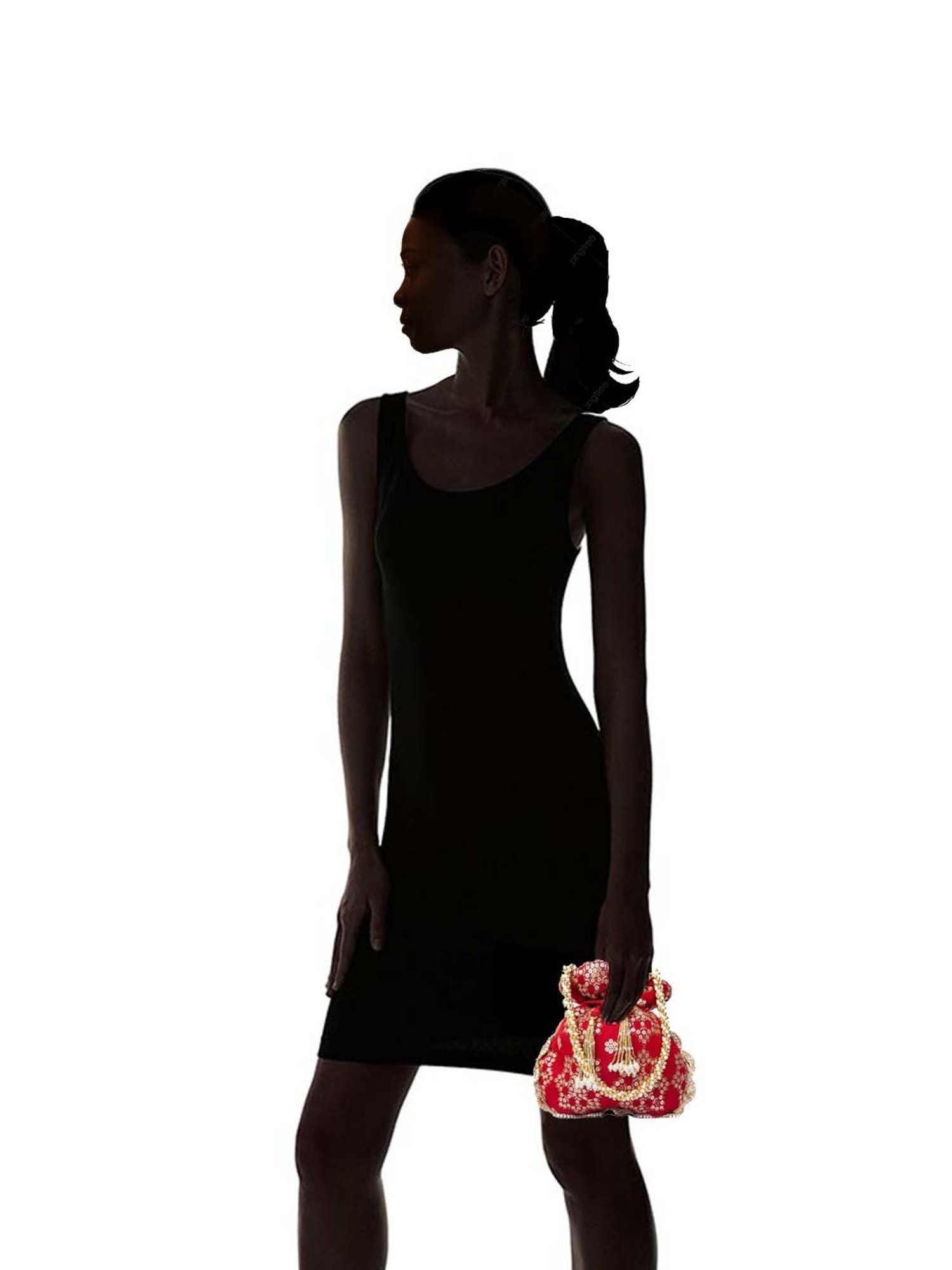 NR by Nidhi Rathi Red Fabric Potli