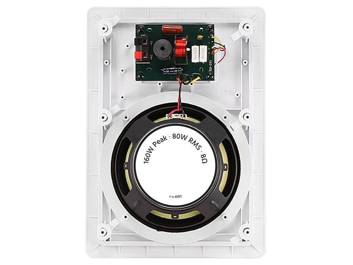 2x 2-Way In Wall Ceiling Speakers 160W 8" Stereo Audio Home Speaker PAIR OF 2