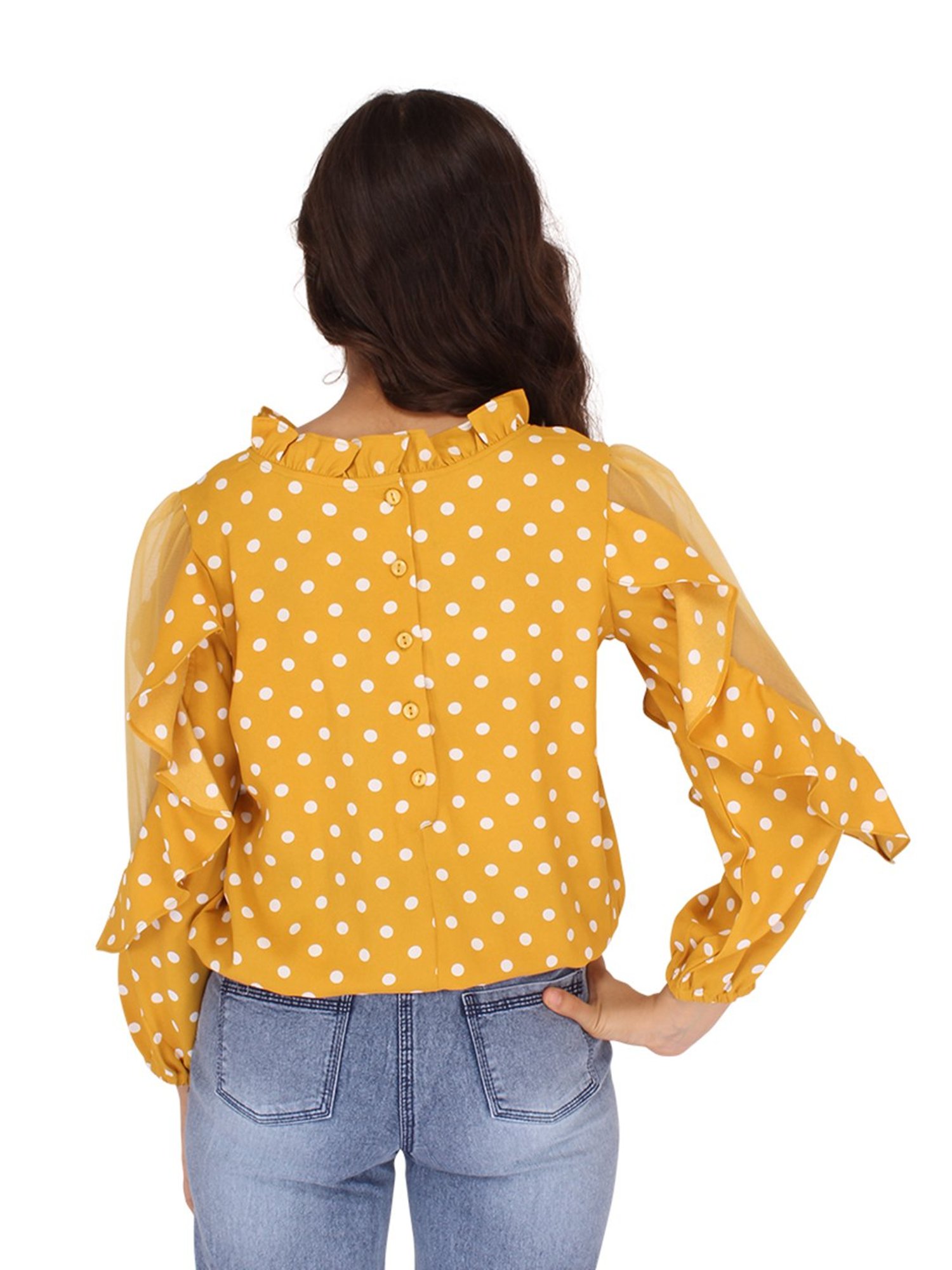 Cutecumber Kids Yellow Floral Print Full Sleeves Top