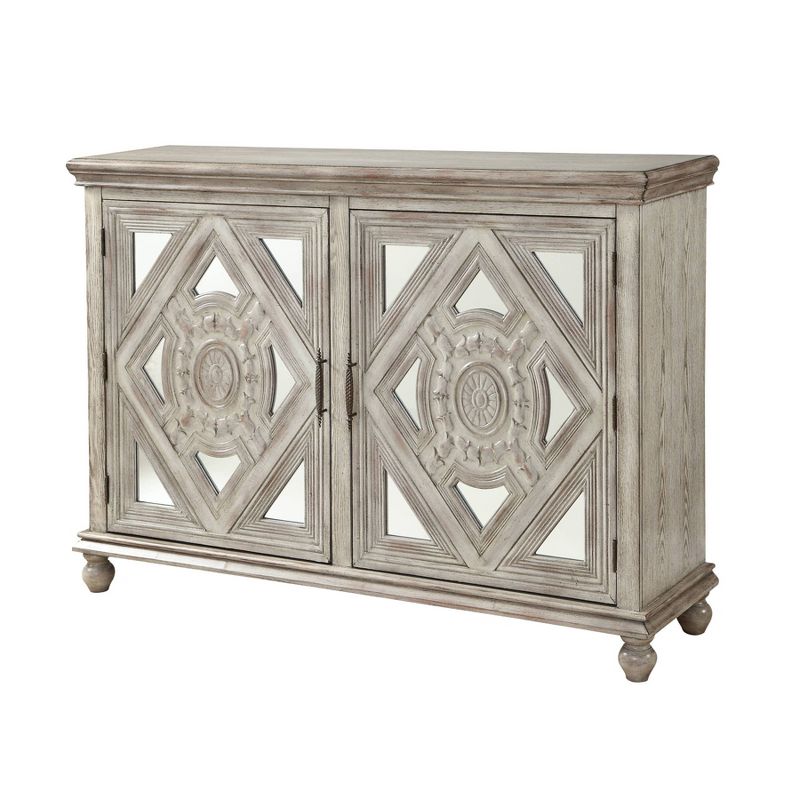 Alessandra 2 Door Credenza Ivory - Treasure Trove Accents