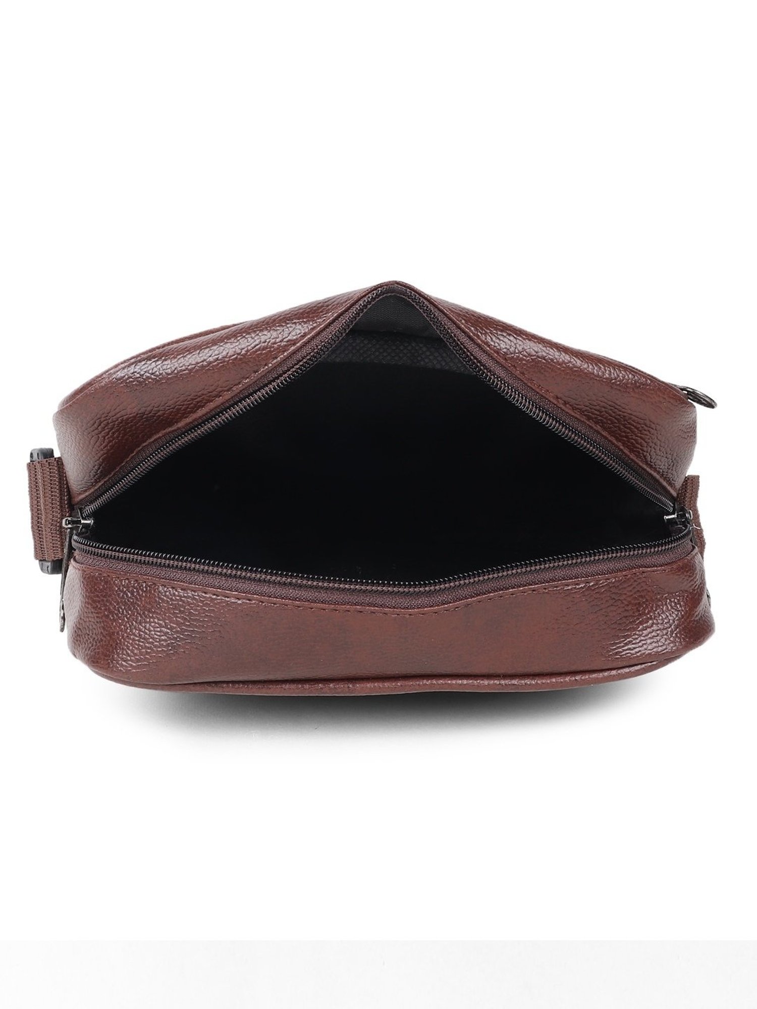 Apsis Brown Textured Large Cross Body Bag