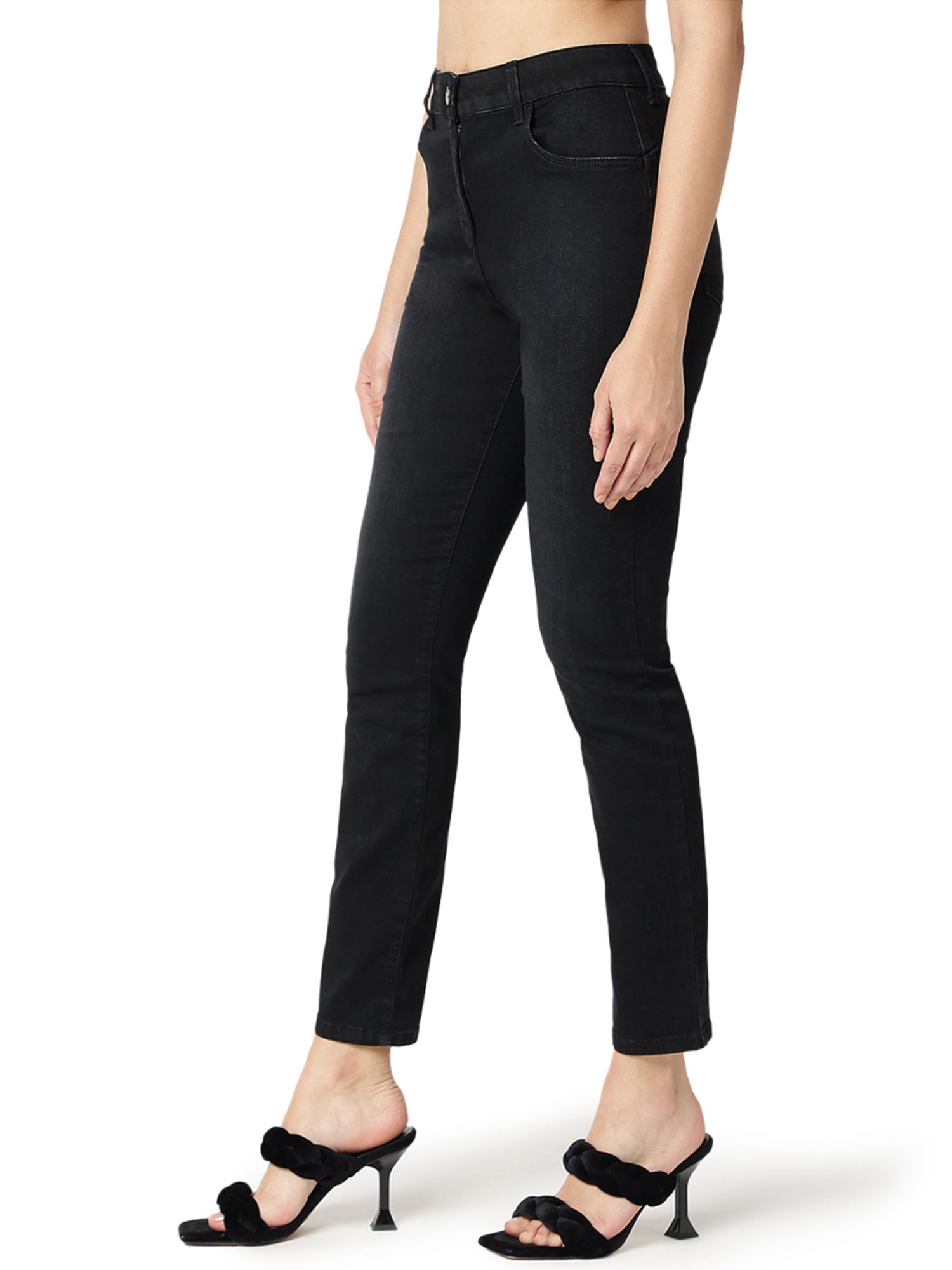 Liu Jo Regular Nero Mid Rise Jeans