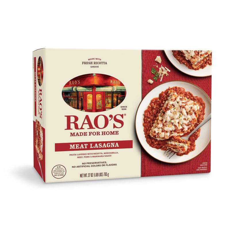 Rao's Made For Home Family Size Frozen Meat Lasagna - 27oz