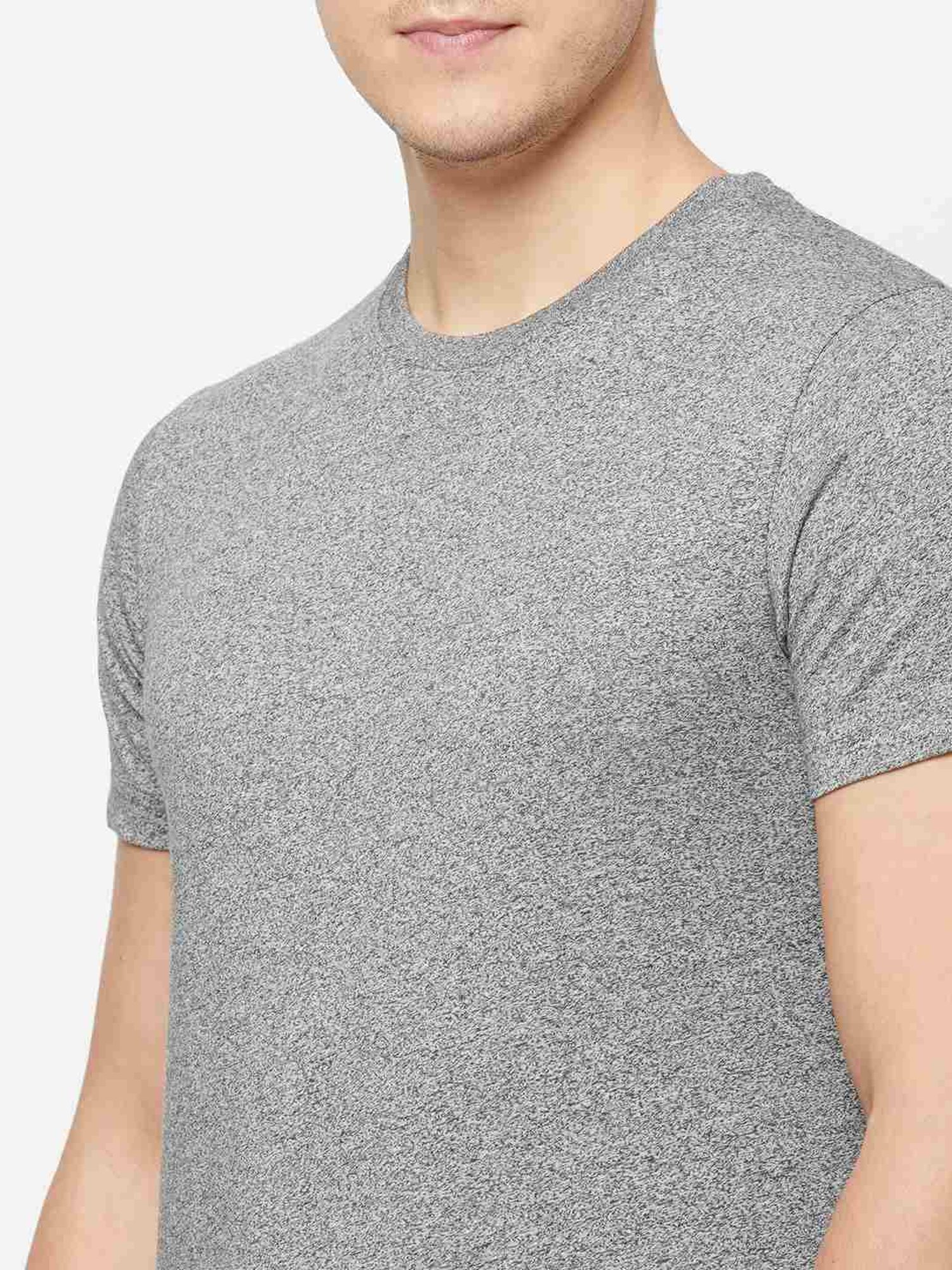 Sporto Cool Grey Regular Fit T-Shirt
