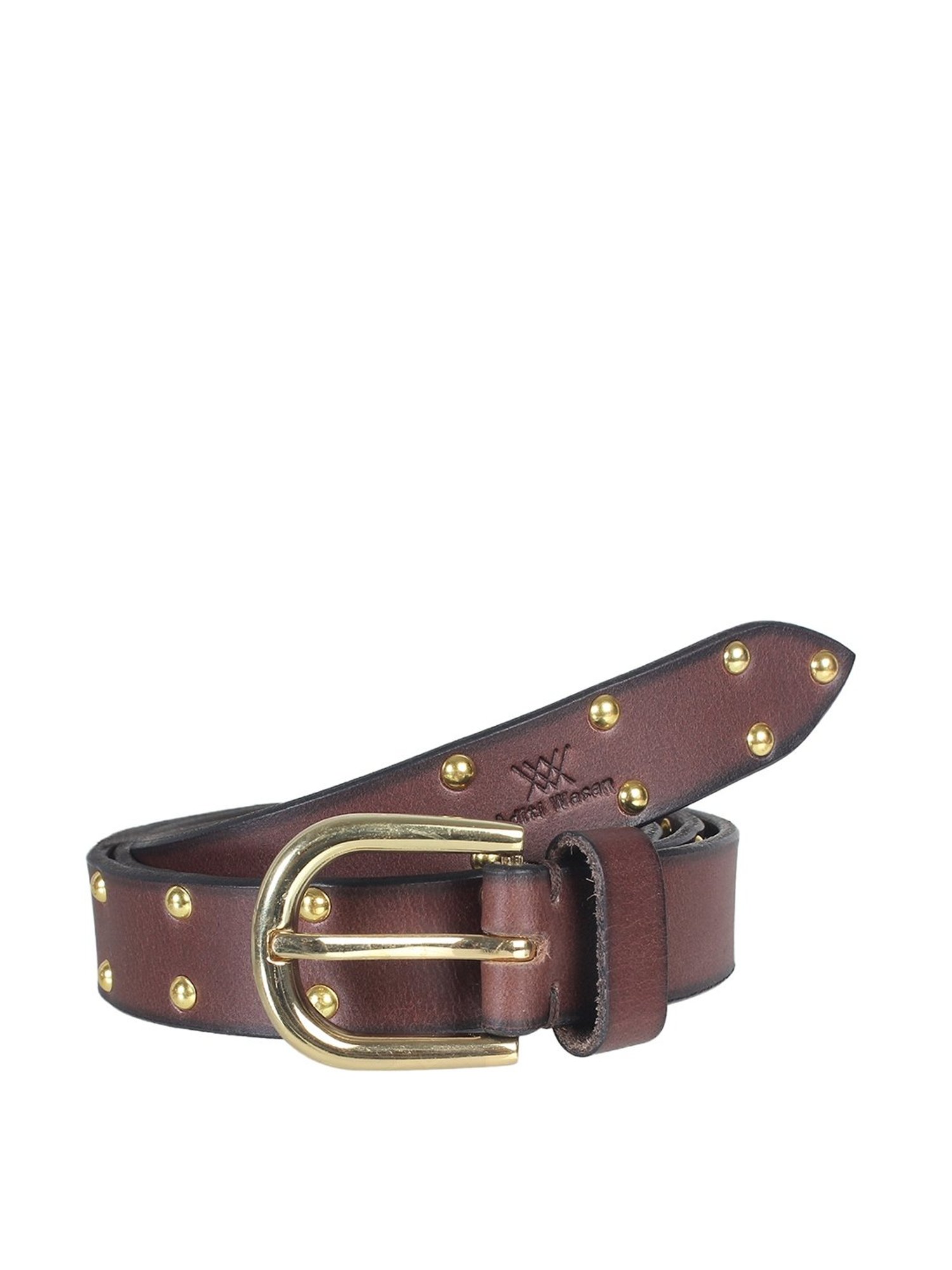 Aditi Wasan Brown Leather Waist Belt for Women