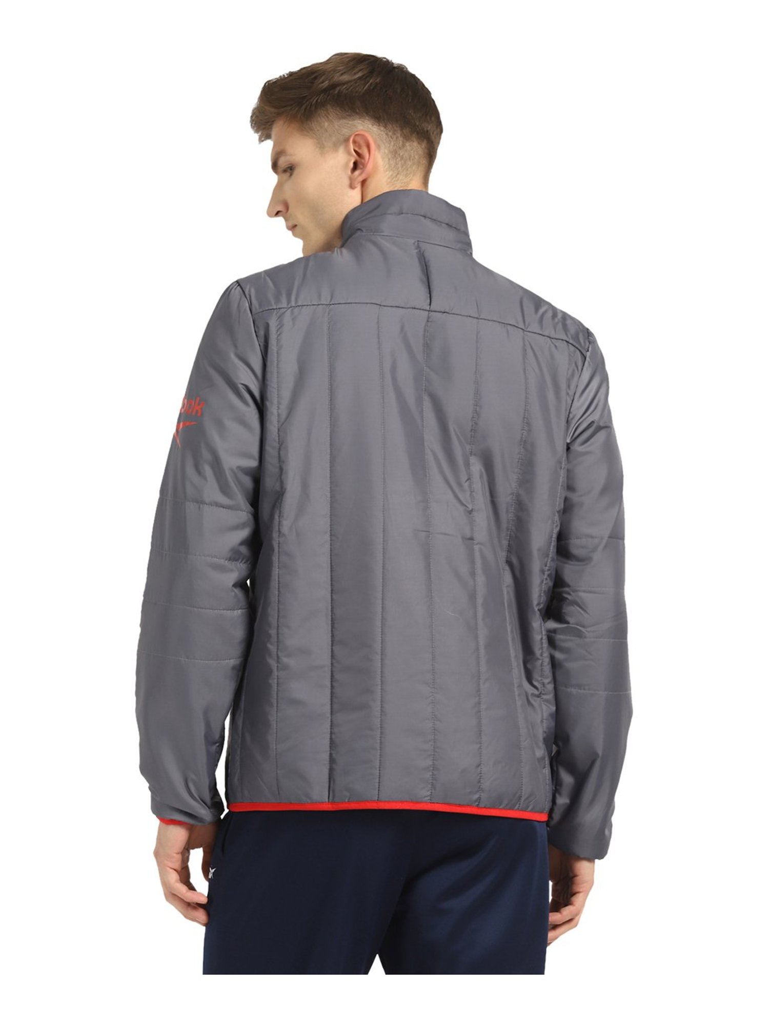 Reebok Grey Full Sleeves High Neck Jacket