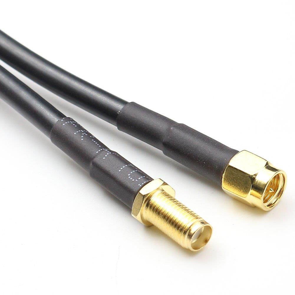 ANHAN SMA Male to SMA Female Low-Loss Coax Extension Cable RF Connector Pigtail Cable 4.9Ft/1.5M 1Pack