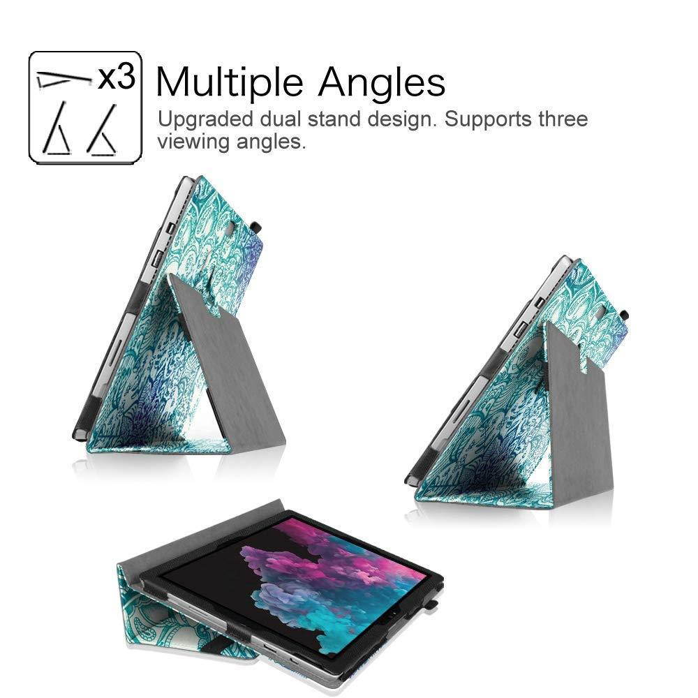 Fintie Microsoft Surface Pro 2017 / Surface Pro 4 Case - PU Leather Folio Stand Cover w/ Stylus Holder for New Surface Pro / Surface Pro 4 3