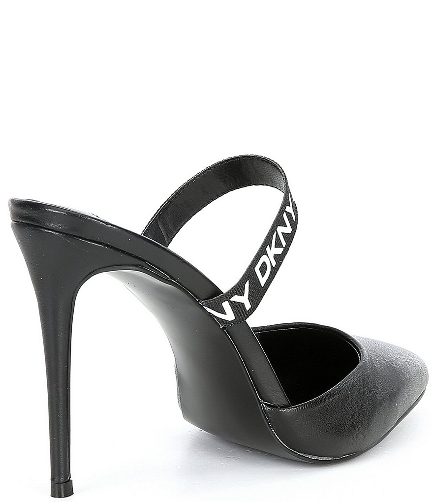 DKNY Dorian Signature Logo Strap Leather Pumps