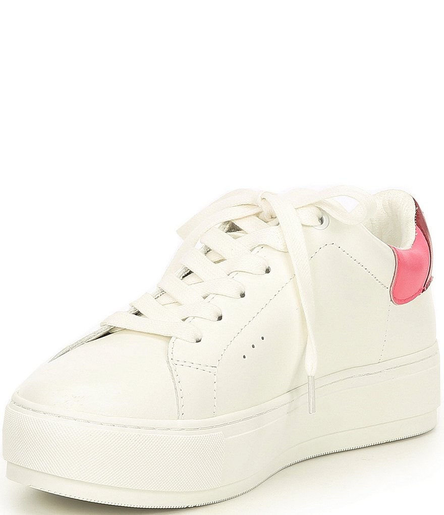 Kurt Geiger London Laney Eagle Ornament Detail Leather Rainbow Back Lace-Up Sneakers