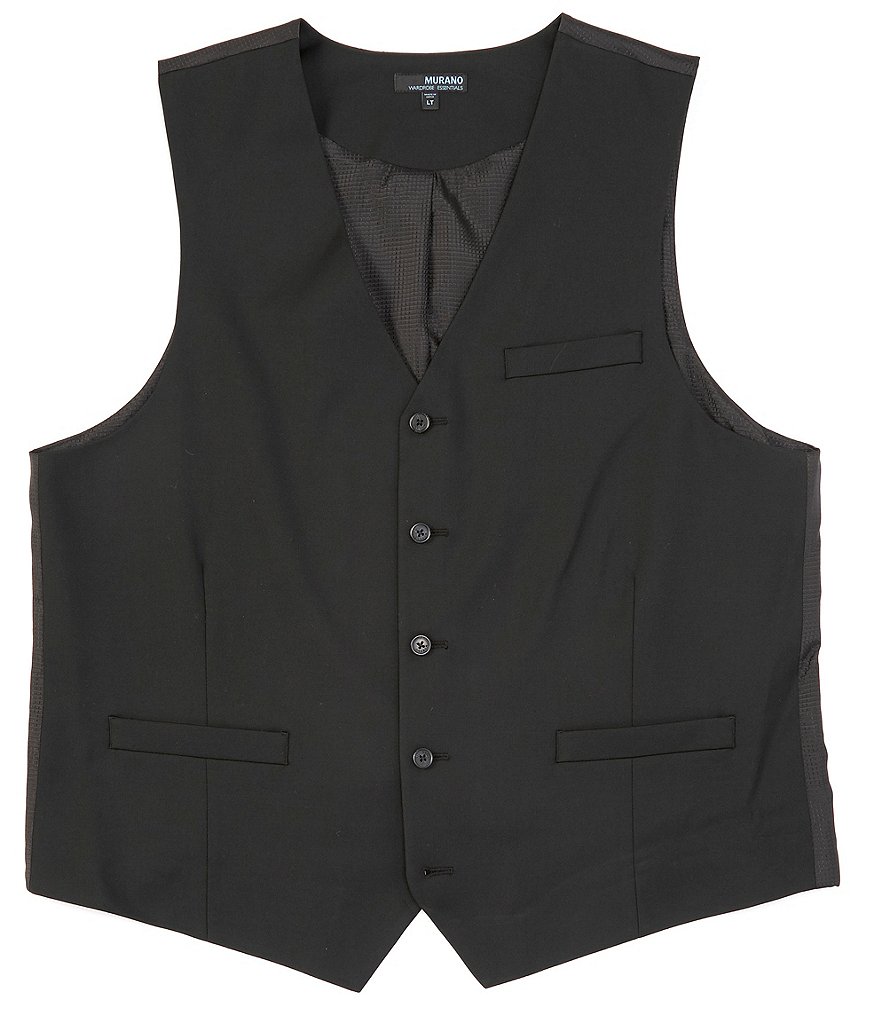 Murano Big & Tall Wardrobe Essentials Suit Separates Twill Vest