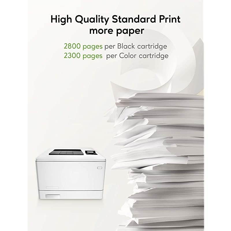 Compatible Toner Cartridges for HP 410A CF410A 1 Set Compatible with HP Laserjet Pro MFPM477FDW M477FDN M477FNW M452DN M452DW M452NW Printer 1 Black 1 Cyan 1 Magenta 1 Yellow