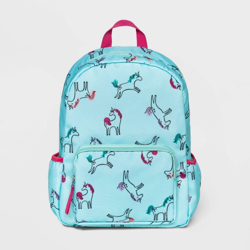 Girls' Unicorn All Over Print Backpack - Cat & Jack™ Teal