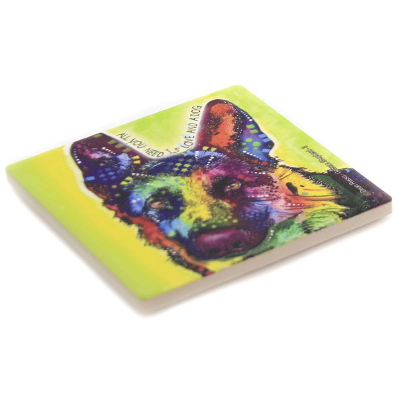 Animal 4.0" German Shepherd Coaster Dean Russo Sjt Enterprises  -  Coasters