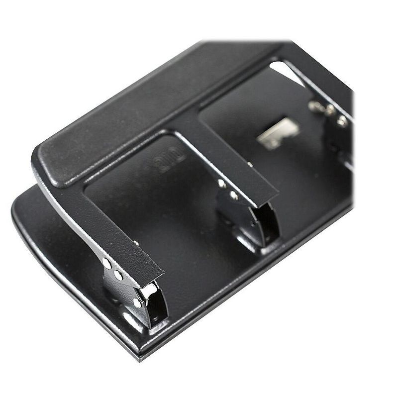 Officemate Heavy-Duty Punch 3HP 9/32" Holes 40 Sht Cap. Metal Black 90089