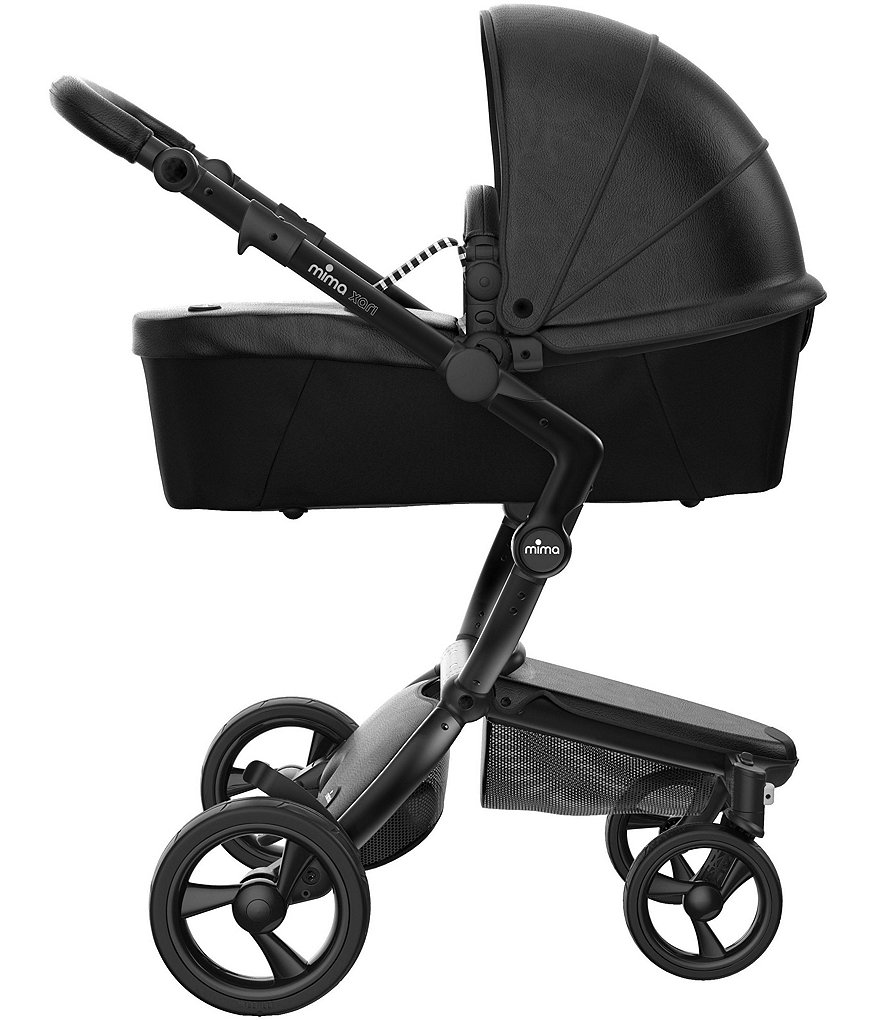 Mima Xari Stroller - Black Chassis with Black Reversible Seat and Carrycot