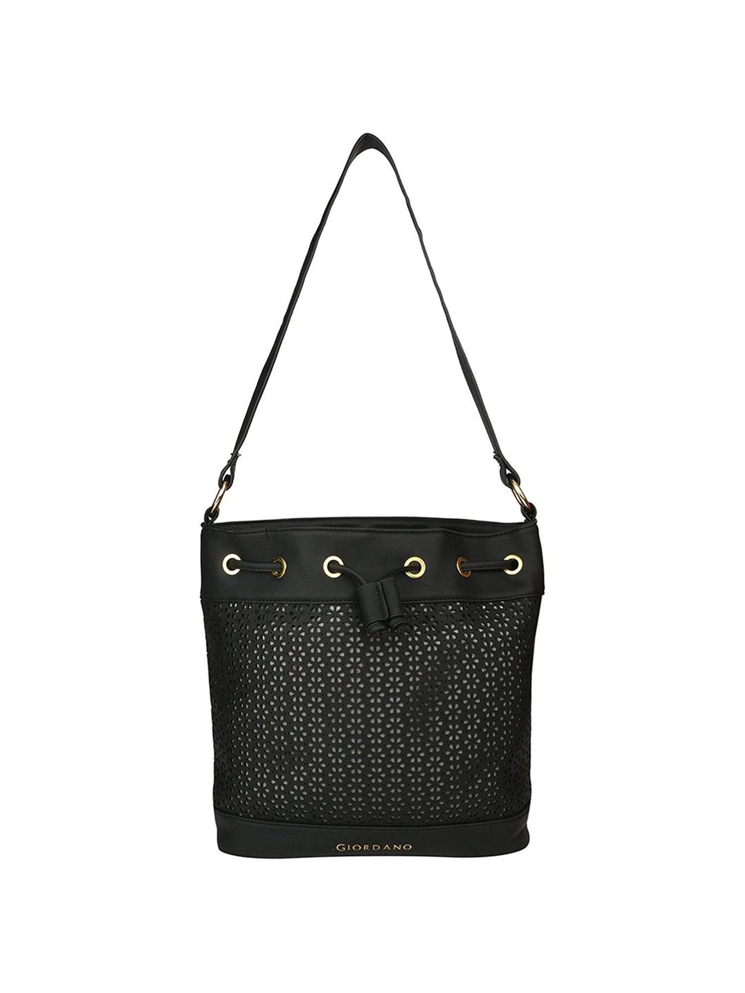 Tohl Avon Black Solid Medium Handbag
