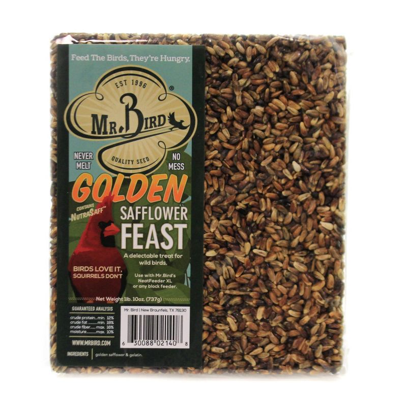 Home & Garden 7.25" Bug Nuts Safflower Xl Cake No Mess Never Melt Mr Bird  -  Bird And Wildlife Food