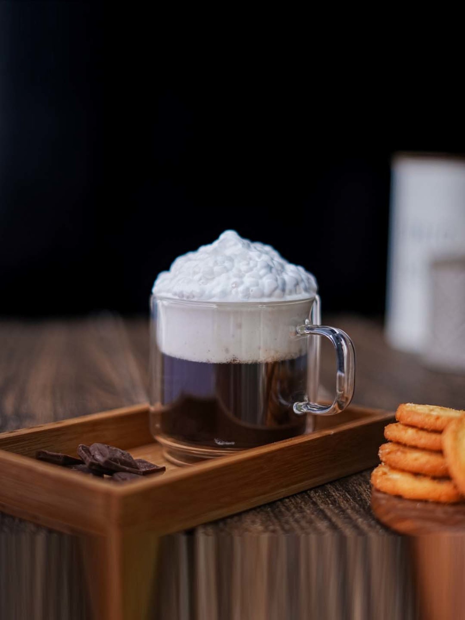 Femora Double Wall Transparent Glass Heat Resistant Coffee Mugs With Handle (0.28 L) - Set of 6