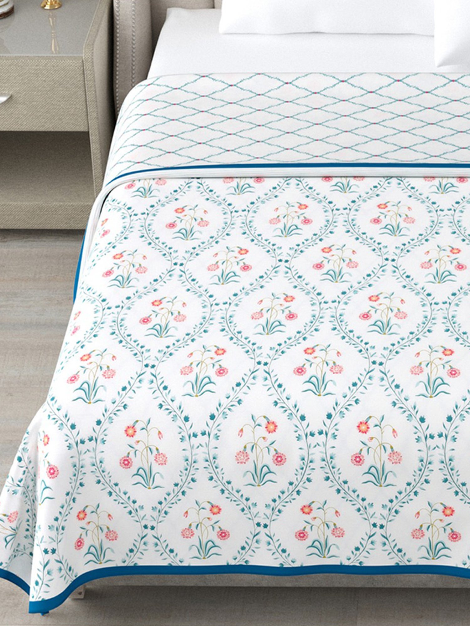 Haus & Kinder Printed Floral Multicolor Cotton Single Dohar