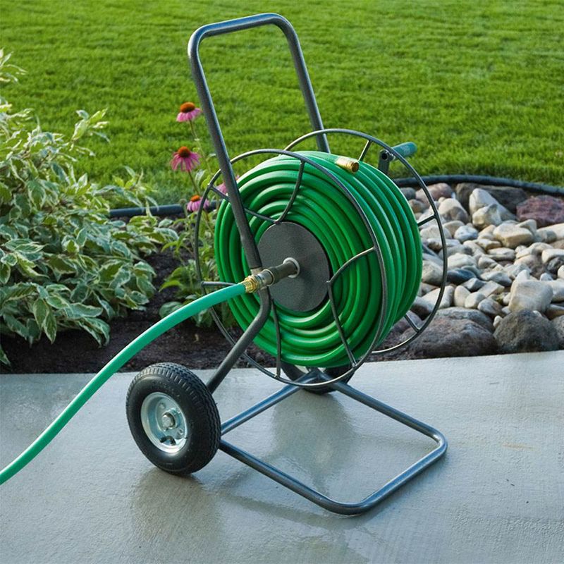 Yard Butler Portable 200 Foot Capacity Steel Garden Outdoor Hose Reel Truck
