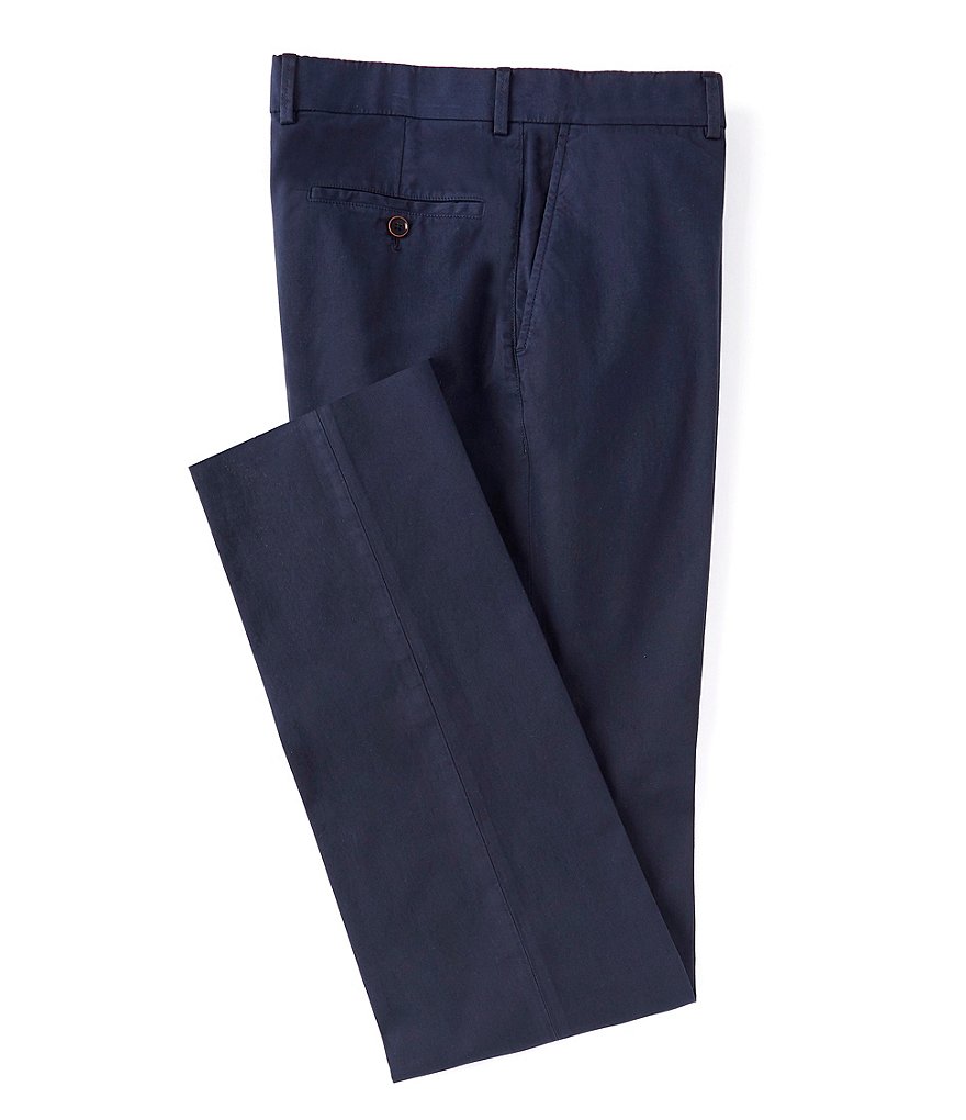 Hart Schaffner Marx Tailored Modern Fit Flat Front Solid Dress Pants