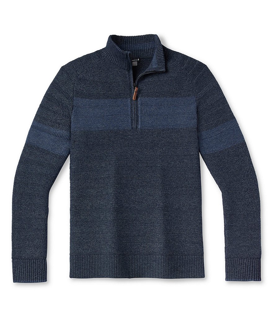 SmartWool Ripple Ridge Stripe Quarter-Zip Sweater
