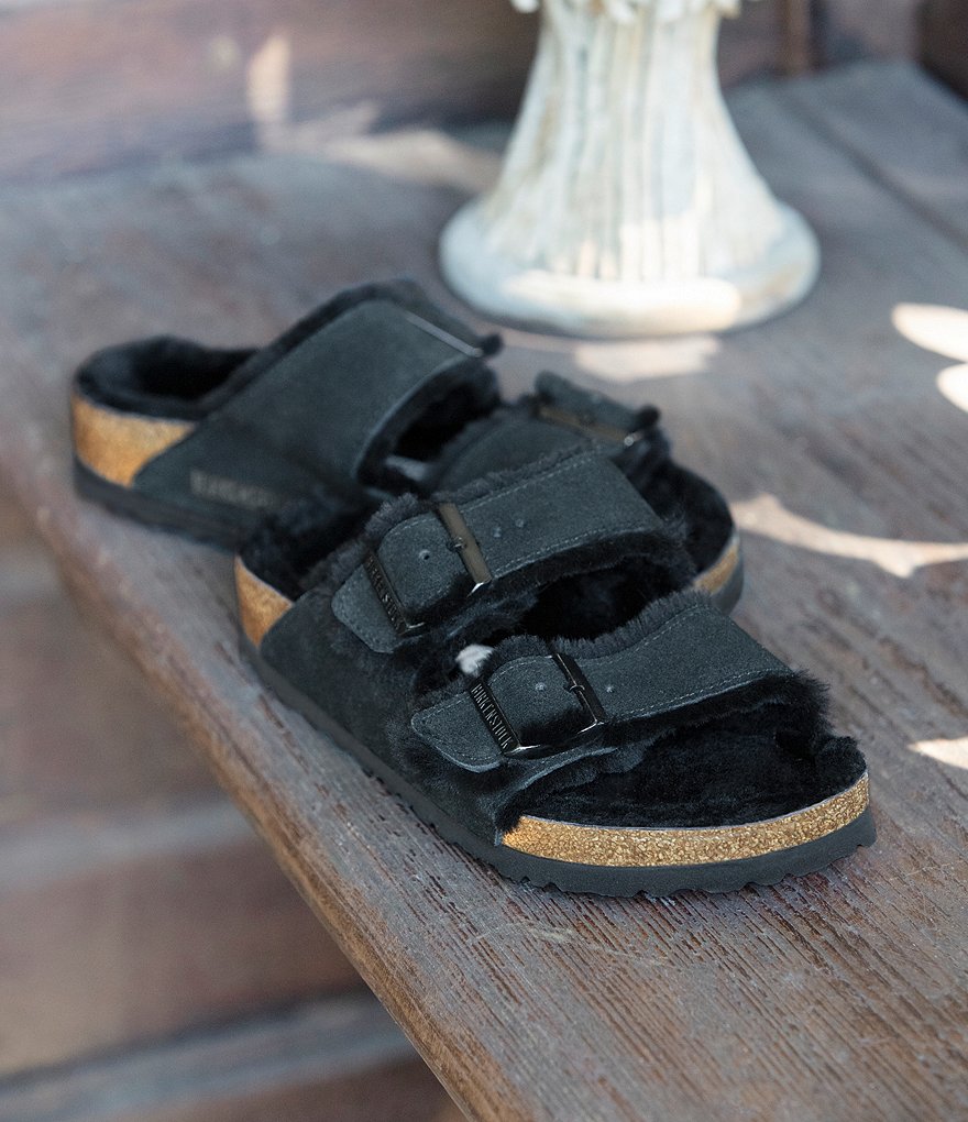 Birkenstock Women's Arizona Suede Shearling Sandals