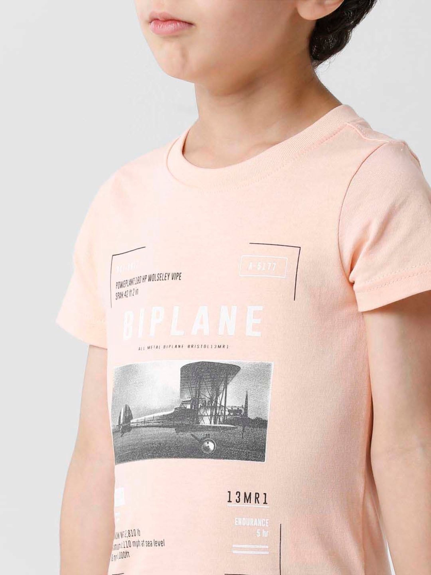 Kate & Oscar Kids Pink Cotton Printed T-Shirt